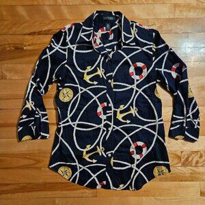 Lauren Ralph Lauren girls / women's nautical theme blouse size XS